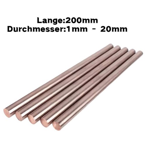 Wolfram kupfer rund - rund, 1mm-20mm