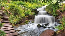 Leinwandbild KEILRAHMENBILD Landschaft/Wasserfall und Natur
