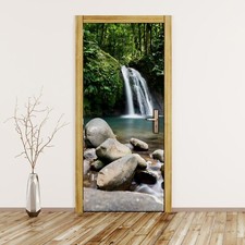 Türtapete Türfolie Türaufkleber Wasserfall im Wald von Guadeloupe