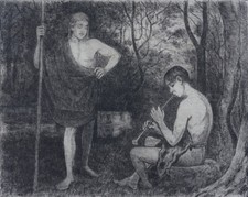 Apoll und Marsyas Hans Thoma