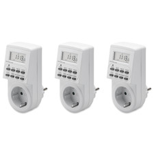 3x Digitale Zeitschaltuhr Steckdose Wochenzeitschaltuhr 7 Tage Schalter Timer
