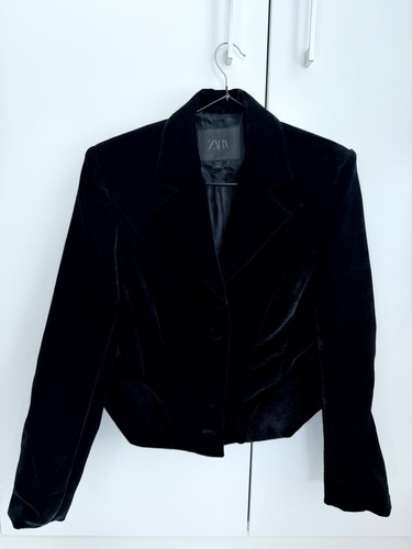 Zara samtblazer schwarz - zara,