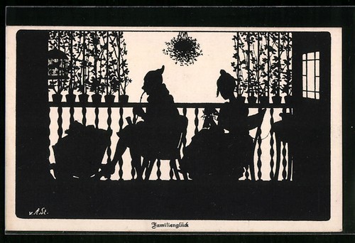 Postcard family happiness