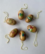 6 Ostereier Holz bemalt  ca