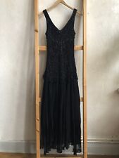 CALOMA haute couture kleid perlenstickerei seide 20er babylon berlin VINTAGE