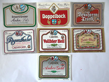7 alte Bier-Etiketten -