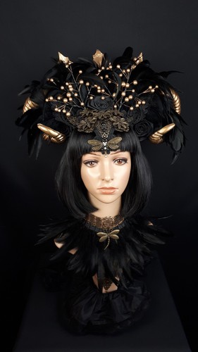 Gothic dark fantasy headdress - gothic,