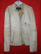 Dakota Größe L Leder Jacke Racer Motorrad Biker College Baseball Rarität Retro