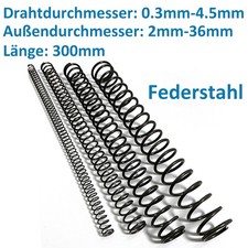 Druckfeder Spiralfeder Federn Stahlfedern Rückstellfedern Federstahl Länge 300mm
