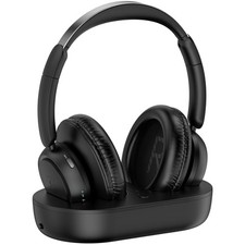 Bluetooth TV-Kopfhörer Funkkopfhörer kabellos Senioren Hörgerät Schwarz