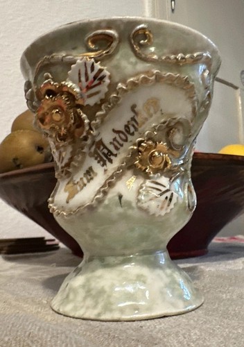 Antiker porzellan becher - antiker, um