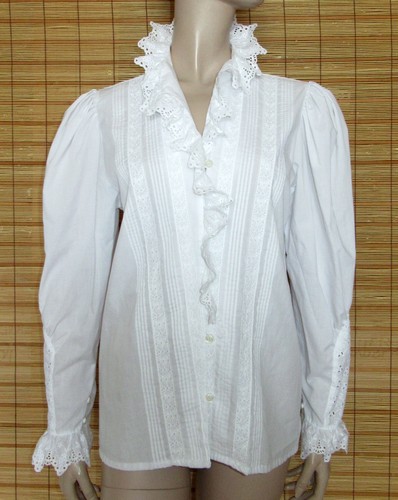 Weisse trachtenbluse spitze - trachtenbluse,