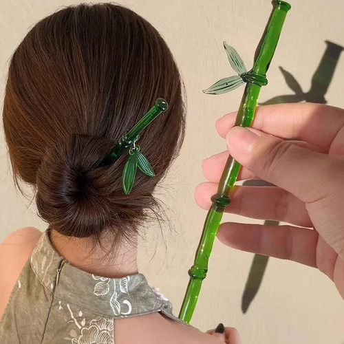 Bambus haarstab haarschmuck - bambus-haarstab,