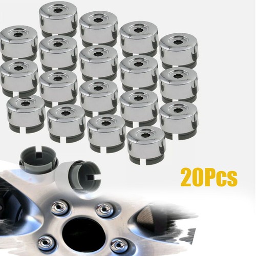 20x verchromte radbolzenkappen - 20x,