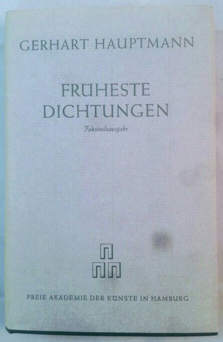 Gerhart hauptmann früheste - gerhart,