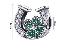 Charm Anhänger "Hufeisen Glück"  925 Silber passend für Pandora Armband