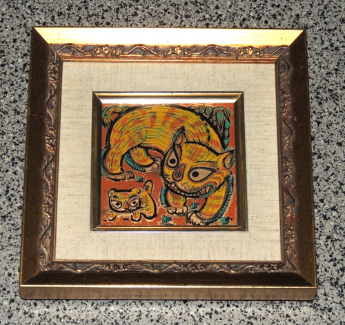 Gerahmtes wandbild katzen - gerahmtes,