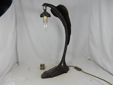 Art Deco Design Bronze  table lamp / Tischlampe Vogel  wie Phönix aus der Asche