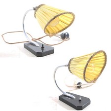 2 x alte Tischlampe Nachtischlampe Leselampe Marmorsockel 40er 50er Jahre