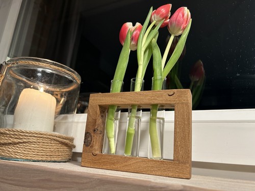 Reagenzglasvase eiche vase - eiche,,