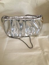 Mega Modern Cool Damen Taschen Silber hochglänzende COOL Clutch