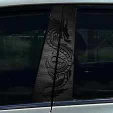 2Pcs Schwarz Blau Drachen Auto