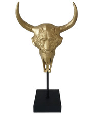 groß Deko Figur Tierschädel Wolf Tier Kopf gold Dekoobjekt Skulptur Statue -1