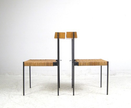 Stuhl rattan stahlgestell - rattan,
