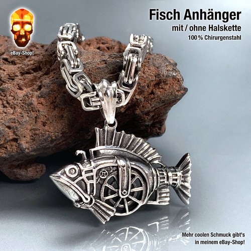 Fisch anhänger edelstahl - anhänger,