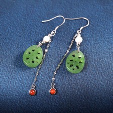 I03 Green Jade Red Agate Disc