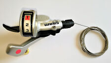 Sram X9 3-Fach Schalthebel Retro mit Ganganzeige und Teflon Schaltzug silber