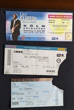 Eric Clapton 3 benutzte Tickets: Köln 1998/2004; D'dorf 2010