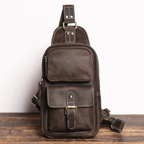 Herren leder brusttasche retro - herren,