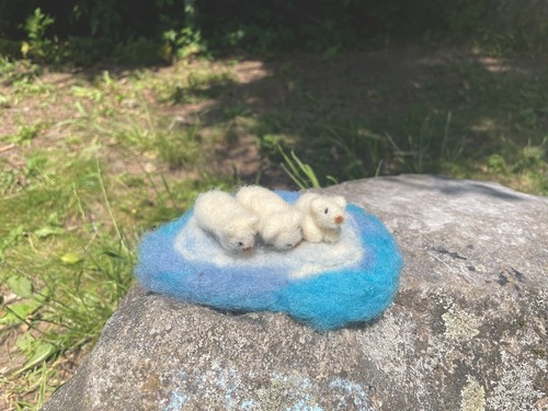 Filz deko eisbären auf - filz, dem