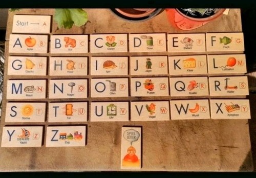 Holzspiel abc alphabeto - abc,