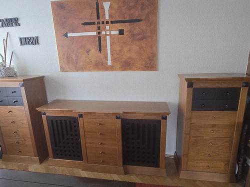 Set sideboard pinie massiv - set:,