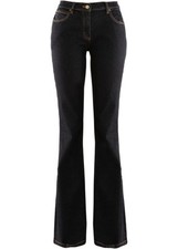 Stretch-Jeans Bootcut Gr. 42 Schwarz Kurz Damenjeans Hose Damenhose Neu