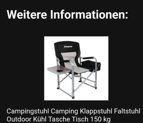 Camping klappstühle 1 x - 2,