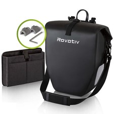 Fahrradtasche Gepäckträgertasche von Rovativ, 25 Liter Volumen, wasserdicht