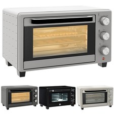 HOMCOM Mini Backofen 21L Pizzaofen Miniofen mit Backblech Grillrost Krümmelblech