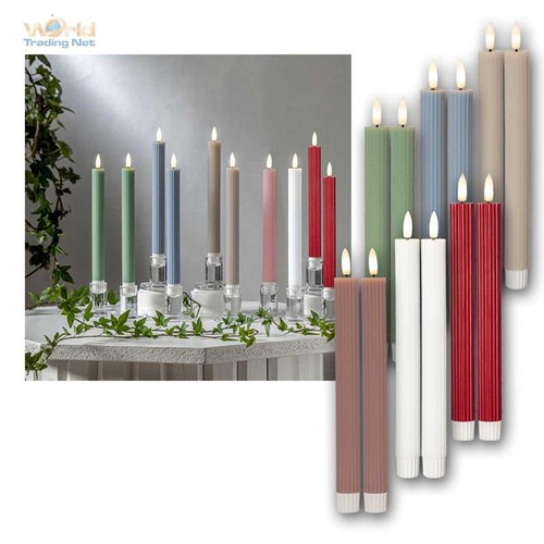 Led stabkerzen stripe 25cm - led,