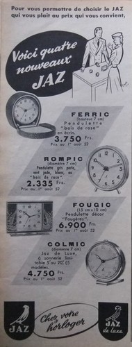 Pressewerbung 1952 pendule - 1952, jaz