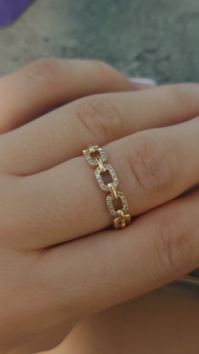 Diamant goldring ketten ring - diamant,