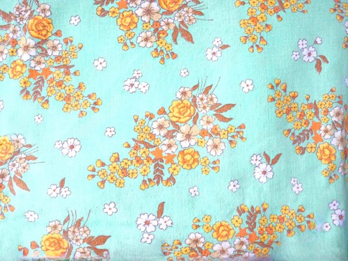 Vintage blumen stoff rest - blumen,