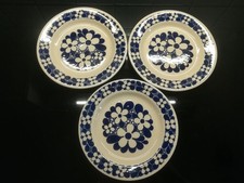 CP Colditz Porzellan Elfenbein BLAU 3 Kuchenteller Teller 19,1 cm Made in GDR