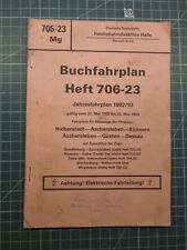 Deutsche Reichsbahn - Buchfahrplan Heft 706-23 Jahresfahrplan 1992/93