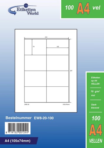Universaletiketten 105x74mm