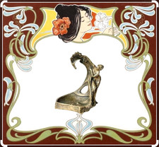 Art Nouveau Wiener Bronze Antike Jugendstil Nymphenfigur Taschenuhrhalter 1903