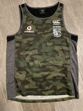 Canterbury Vodafone Warriors Tank Top, Rugby, Camouflage, Jersey L