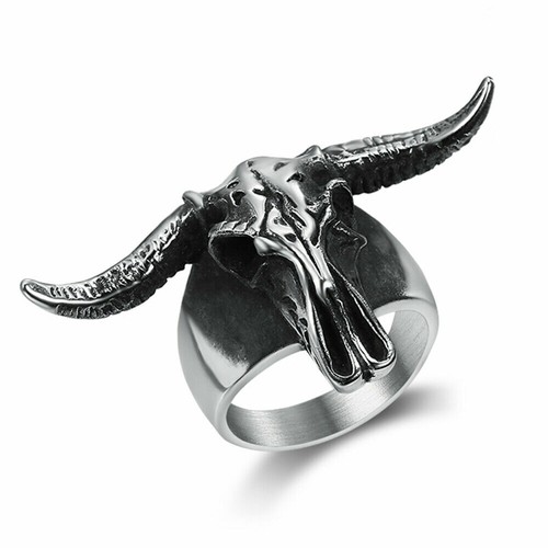 Totenkopf biker ring edelstahl - ring,
